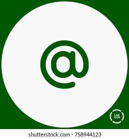 At sign minimalistic vector icon. Commercial at line minimal icon for flat mobile app and web design.
