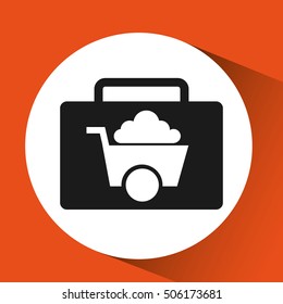 sign mining icon tool design vector illustration eps 10