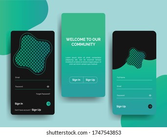 Sign in and sign up mobile form, can be used for any application Premium Vector.