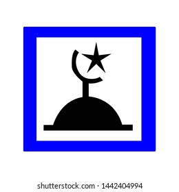 sign of mosque design vector isolated on white background