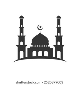 sign of mosque logo vector icon illustration design 