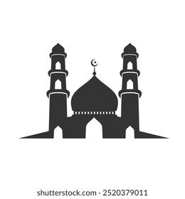 sign of mosque logo vector icon illustration design 