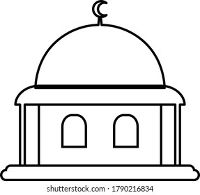 sign mosque prayer room icon islamic