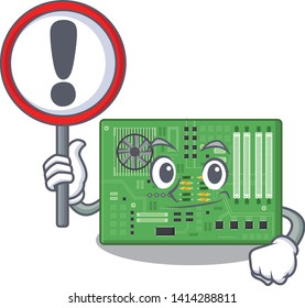 With sign motherboard isolated with in the characater