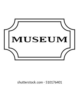 Sign museum icon. Outline illustration of sign museum vector icon for web