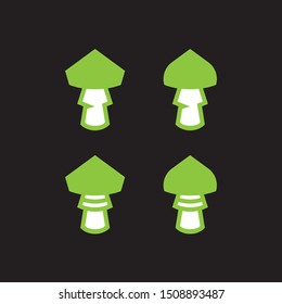 sign mushrooms in a modern style