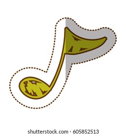 sign music note icon, vector illustration design