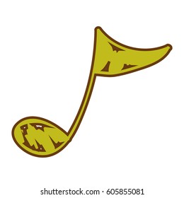 sign music note icon, vector illustration design