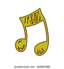 sign music note icon, vector illustration design