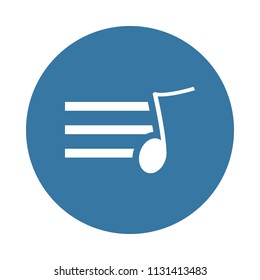 sign musical sheet . Element of web icon in Badge style  on white background