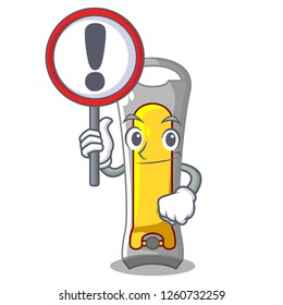 With sign nail cutter shape on a cartoon