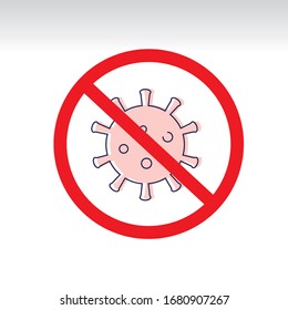 Sign of the new 2019-nCoV coronavirus. Wuhan, China, quarantine vector illustration eps 10