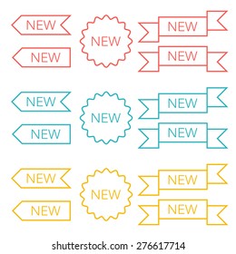 Sign New labels collection. Vector illustration