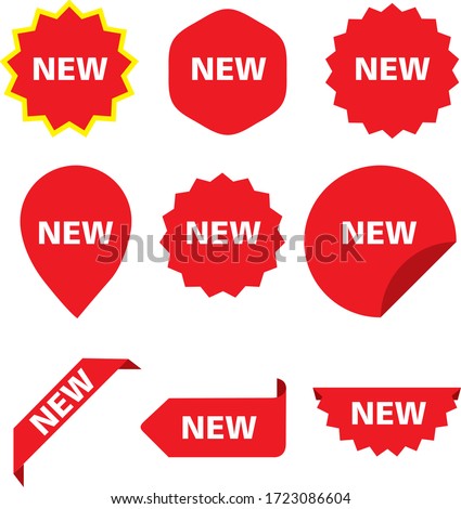 Sign "New" in several poses