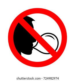 Sign No Chewing Gum. Vector Illustration.