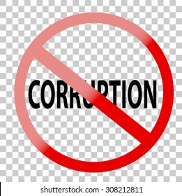 Sign - No Corruption At Transparent Effect Background
