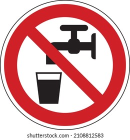 Firmar sin agua potable sólo el signo sin texto