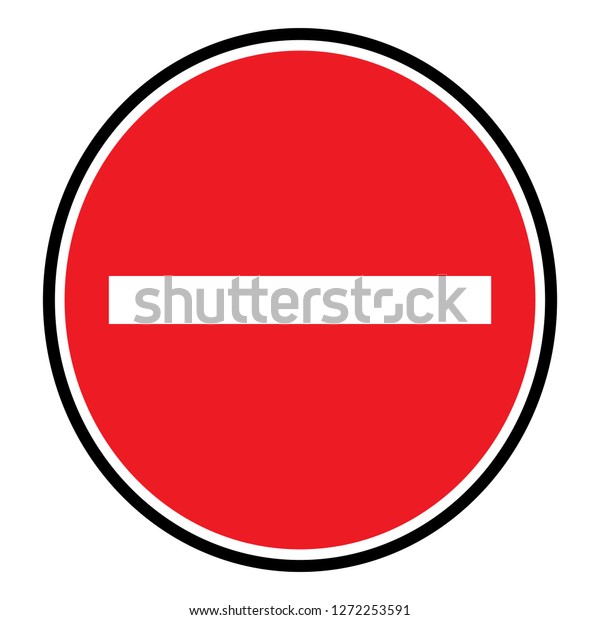 sign no entry symbol red vector stock vector royalty free 1272253591 shutterstock