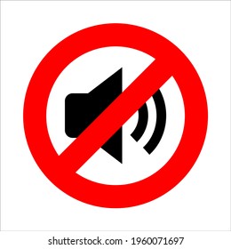 Sign no loudspeaker vector eps 10