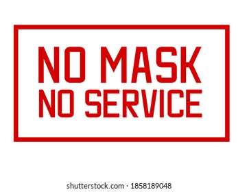 Sign  No mask no service 