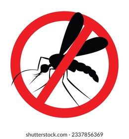  no firmar diseño de vector de mosquitos