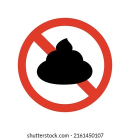 The sign of No poop. Isolated Vector Illustration