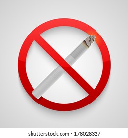 Sign no smoking allowed. Vector