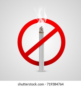 Sign no smoking allowed. Vector illustration symbol
