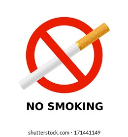 The sign no smoking. Illustration on white background