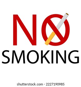 Sign NO SMOKING on white background, illustration