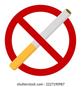 Sign NO SMOKING on white background, illustration