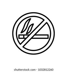 Sign no smoking vector icon