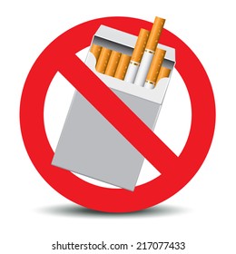 The sign no smoking. Vector illustration