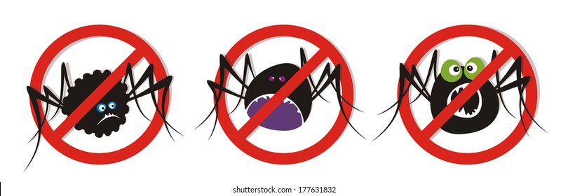 Sign - no spiders . Vector illustration. 