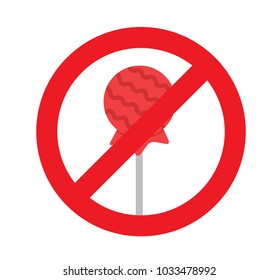 sign of no sweet lollipop candy for eating, dont get sweet lollipop candy
