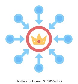 Sign of nobility, icon of crown 

