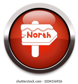 sign north pole flat icon