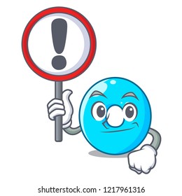 With sign the number zero on the character