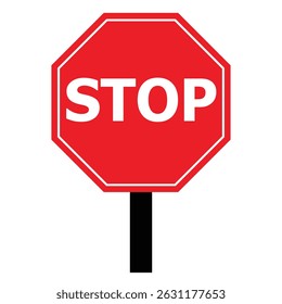 The sign is an octagon, which is the universally recognized shape for stop signs