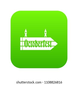 Sign octoberfest icon digital green for any design isolated on white vector illustration
