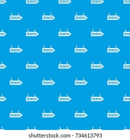 Sign octoberfest pattern repeat seamless in blue color for any design. Vector geometric illustration