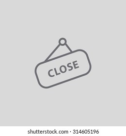 sign off, Web icon.