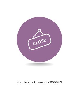 sign off, Web icon.