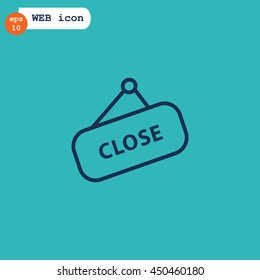 sign off, Web icon.