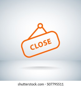 sign off, Web icon.
