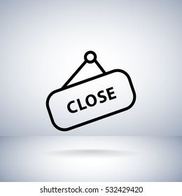 sign off, Web icon.
