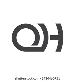 sign of oh initial letter vector icon illustration design  