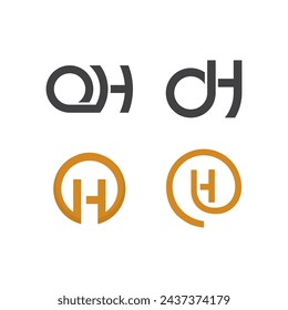 sign of oh initial letter vector icon illustration design  