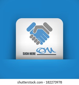 Sign on agreement document