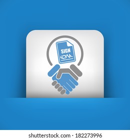 Sign on agreement document